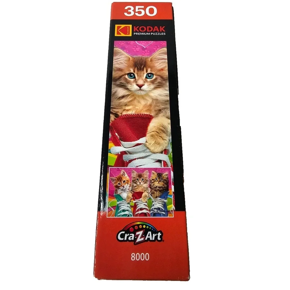 Sealed Kodak CraZArt Premium Puzzle kittens in sneakers‎ 350 pieces for ages 9+